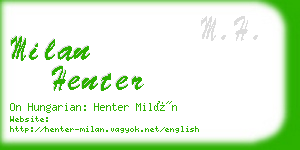 milan henter business card